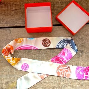 Beautiful multi color neck or hair scarf